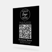 Code QR de logo d'entreprise personnalisé simple (Angle)