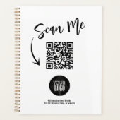 Code QR de logo d'entreprise simple sur les médias (Devant)