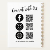 Code QR de logo d'entreprise simple sur les médias (Dos)