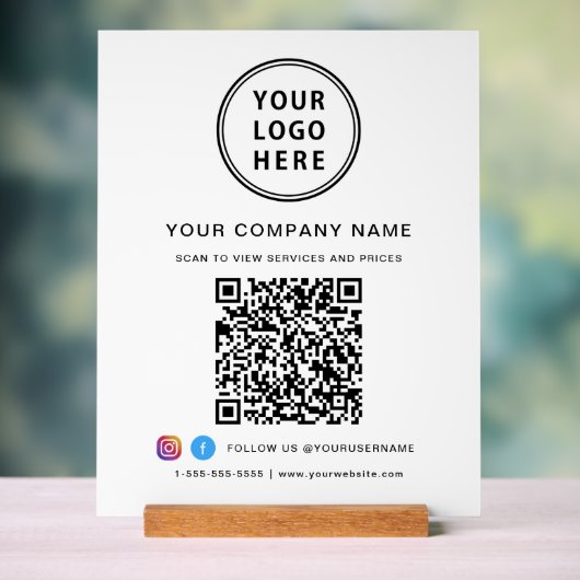 Code QR de logo d'entreprise sur fond blanc pour l (Neutre)