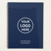 Code QR de logo personnalisé minimal moderne bleu (Devant)