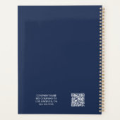 Code QR de logo personnalisé minimal moderne bleu (Dos)