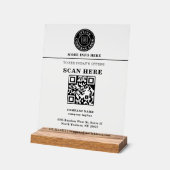 Code QR de logo personnalisé pour présentoir de pr (Angle)