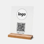 Code QR de logo simple pour le paiement des entrep (Angle)