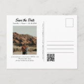 Code QR de mariage à Maui Carte postale Beach Save (Dos)