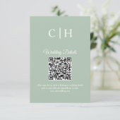 Code QR de mariage avec encart de la forêt enchant (Debout devant)