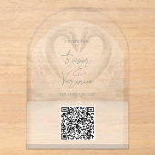 Code QR de mariage Invitation Cygne (Recto)