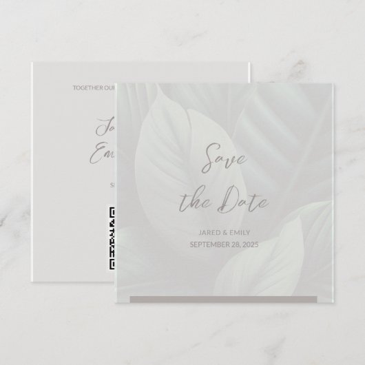 Code QR de mariage Invitation de sauvegarde de dat (Devant / Derrière)