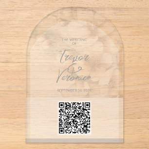 Code QR de mariage Invitation Fleur de Cerisier