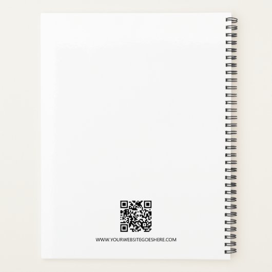Code QR de marque simple White Minimal personnalis (Dos)