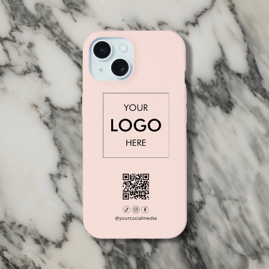 Code QR de médias sociaux d'entreprise Blush