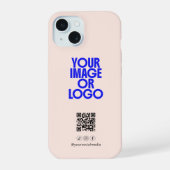 Code QR de médias sociaux d'entreprise Blush (Verso)