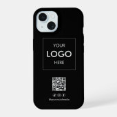 Code QR de médias sociaux d'entreprise Noir (Verso)