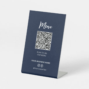 Code QR de menu de restaurants modernes Panneau de