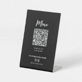 Code QR de menu de restaurants modernes Panneau de (Recto)
