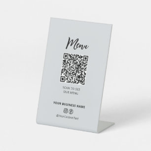 Code QR de menu de restaurants modernes Panneau de