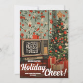 Code QR de message vidéo de carte de cheer rétro p (Devant)