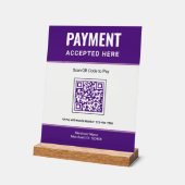 Code QR de paiement commercial Purple Scan to Pay (Angle)
