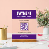 Code QR de paiement commercial Purple Scan to Pay (Mariage)