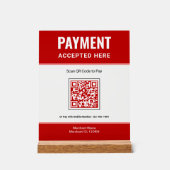 Code QR de paiement par scan Rouge Paiement commer (Recto)