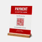 Code QR de paiement par scan Rouge Paiement commer (Angle)