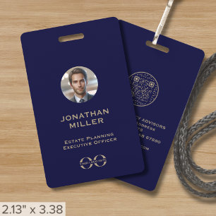 Code QR de photo personnalisée Badge d'ID employé