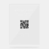 Code QR de plan de table moderne en acrylique clai (Recto)