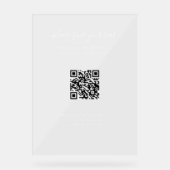 Code QR de plan de table moderne en acrylique clai (Recto)
