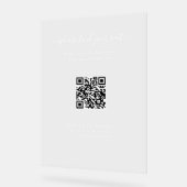 Code QR de plan de table moderne en acrylique clai (Angle)