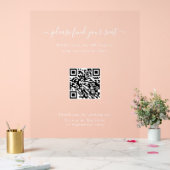 Code QR de plan de table moderne en acrylique clai (Mariage)