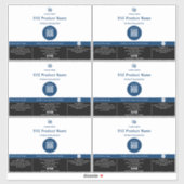 Code QR de point bleu minimal grand Étiquette de p (Feuille)