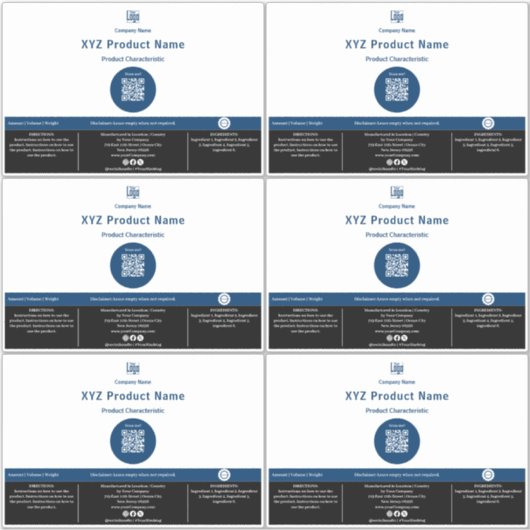 Code QR de point bleu minimal grand Étiquette de p (Devant)