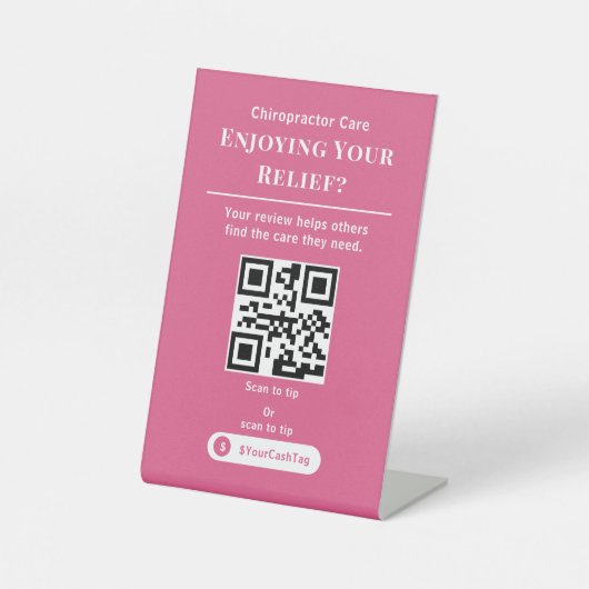 Code QR de pourboire gras en scannant le panneau | (Recto)