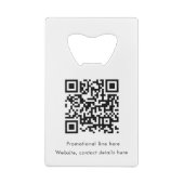 Code QR de promotion de logo de rectangle d'entrep (Dos)