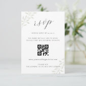 Code QR de réponse au mariage avec une végétation  (Debout devant)