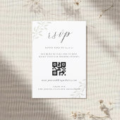 Code QR de réponse au mariage avec une végétation 