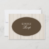 Code QR de réponse au mariage Brown Ivory Classic  (Devant)