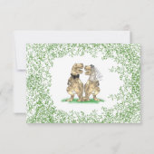 Code QR de réponse au mariage dinosaure (Dos)