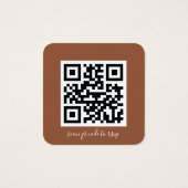 Code QR de réponse au mariage en terre cuite Boho (Dos)