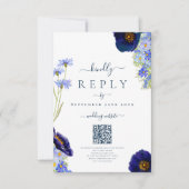Code QR de réponse au site web de mariage floral b (Devant)