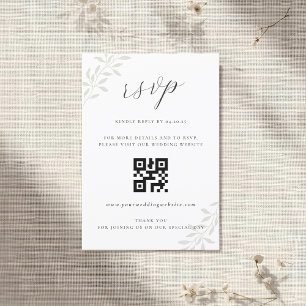 Code QR de réponse de mariage à la verdure de saug