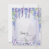 Code QR de réponse de mariage à l'arche florale de (Devant)