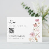 Code QR de réponse de mariage aux fleurs sauvages (Debout devant)