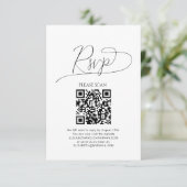 Code QR de réponse de mariage avec un script minim (Debout devant)