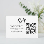Code QR de réponse de mariage avec un site Web mod (Debout devant)