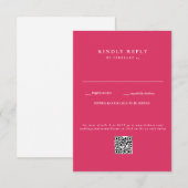 Code QR de réponse de mariage Cerise moderne (Devant / Derrière)