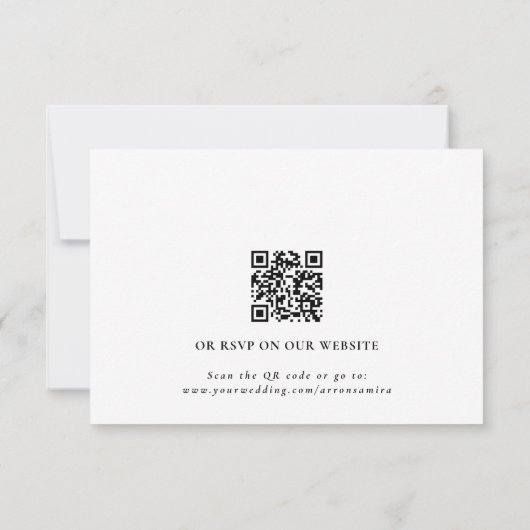 Code QR de réponse de mariage classique simple mod (Dos)