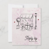 Code QR de réponse de mariage de croquis de café r (Devant)