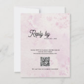 Code QR de réponse de mariage de croquis de café r (Dos)