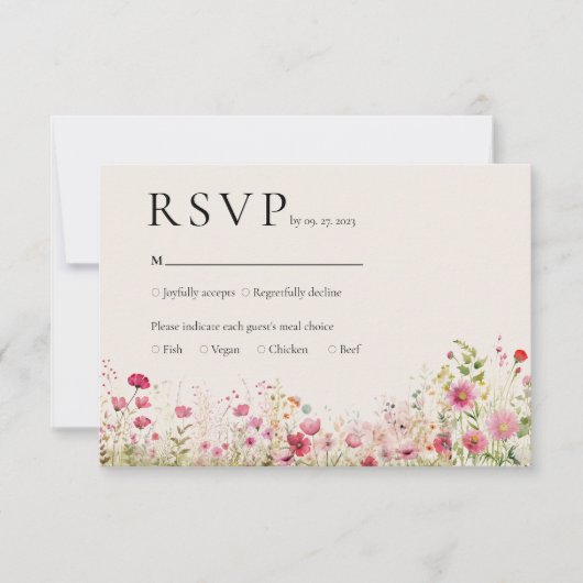 Code QR de réponse de mariage en ligne botanique b (Devant)